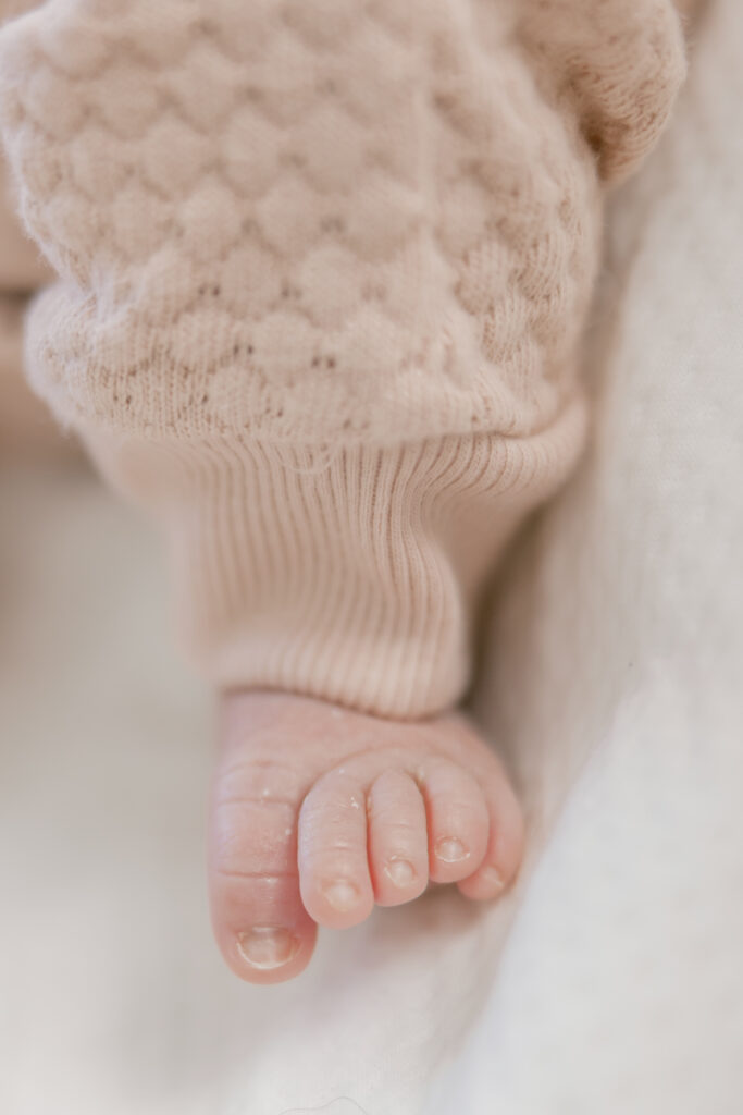 Close up image of baby toes