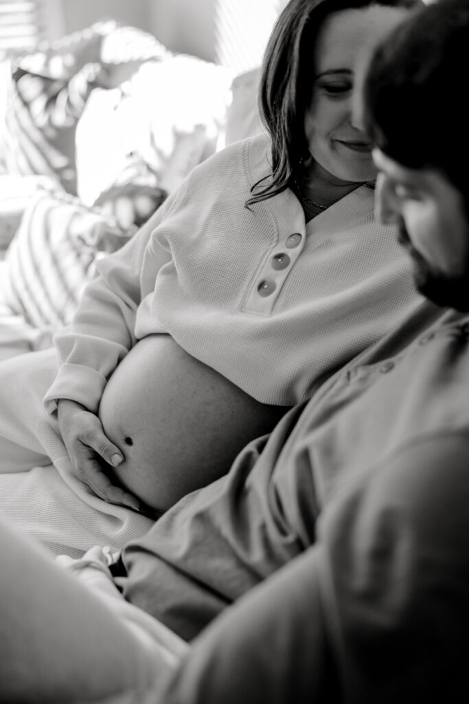 Alexandria VA in-home maternity session photographed in a client’s home