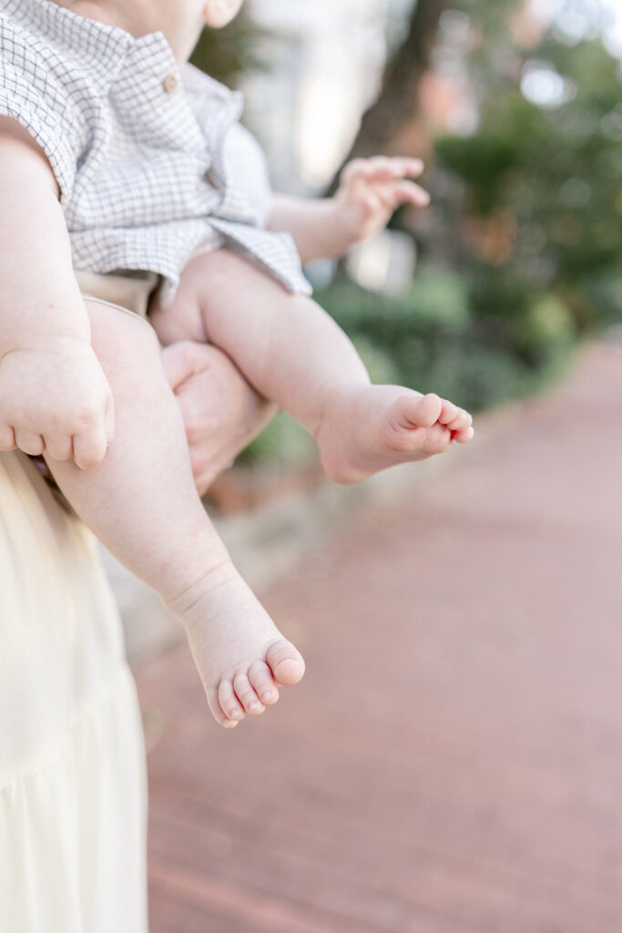 Baby details during a Washington DC family photo session